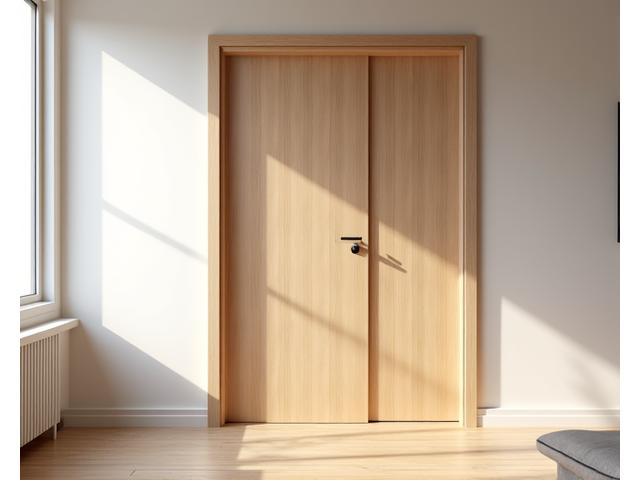 Modern minimalist wooden door with sleek lines